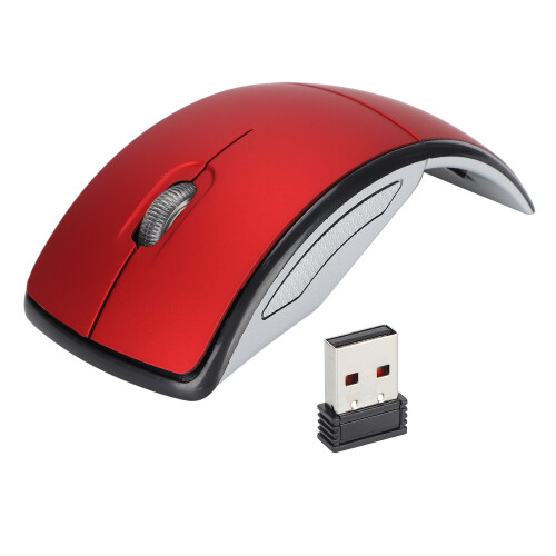 Wireless Mini Slim 2.4G Optical Mouse for Laptop Tablet Red 1