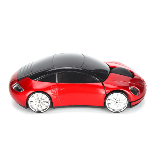 Car-Shaped 2.4G Wireless Mouse for Laptop/Tablet, Red 1