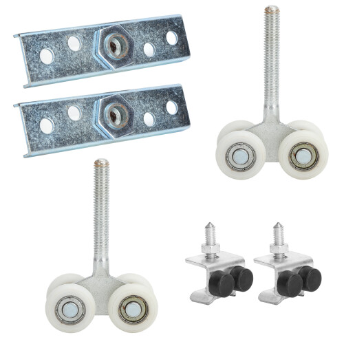 2Set Glass Door Rollers, Iron+Nylon, 25mm Diameter Shower Runners 1