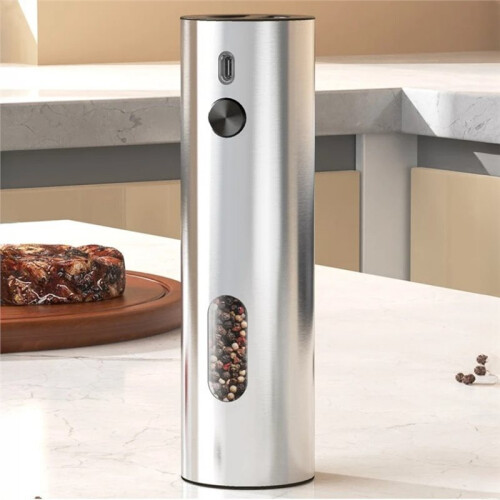 USB Rechargeable Electric Salt and Pepper Grinder Adjustable Coarseness Automatic Spice Mill for Kitchen Tool 2