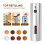 USB Rechargeable Electric Salt and Pepper Grinder Adjustable Coarseness Automatic Spice Mill for Kitchen Tool 6