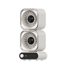 Ventilatore da Tavolo Ad Alta Velocità, Ventola da Tavolo Rotante A Doppia Testa, Batteria da 4000 MAh, Ricaricabile, 100 Velocità Regolabili A