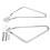 2pcs Steel Chrome Motorcycle Bracket Bars for 883 Iron FXDF, Silver 2