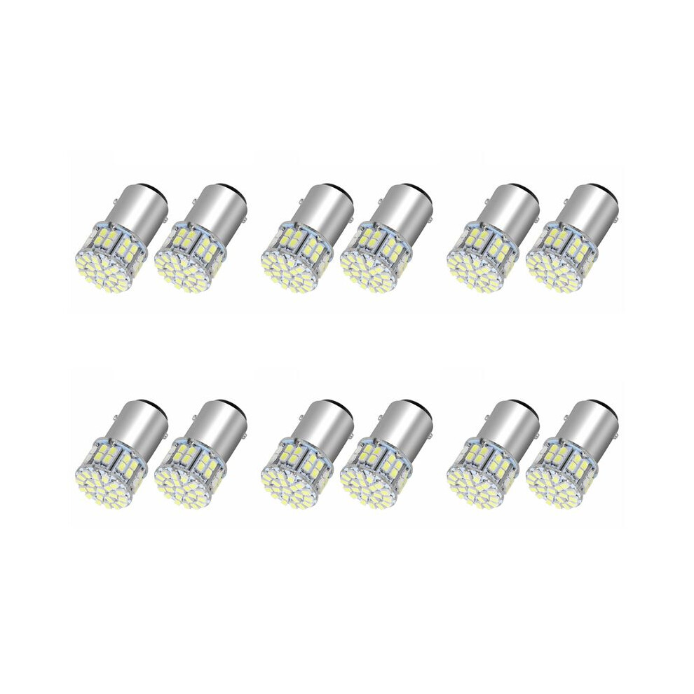 12Pcs 6000K 1157 50Smd Tail Brake Led Lights Bulb Bay15d 12V White 6032923524312