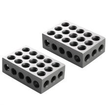 4 Pz 23 Fori Precisione 25-50-75mm Blocchi Calibro Set di Blocchi Paralleli in Acciaio Temprato Strumento di Fresatura per Macchinista Abbinato