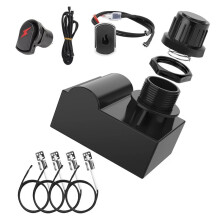 G511-0055-W1 Ignition Electronic Ignition Module & 2 Push Grill Igniters Button W/Wires for Charbroil Surefire 4 Outlets
