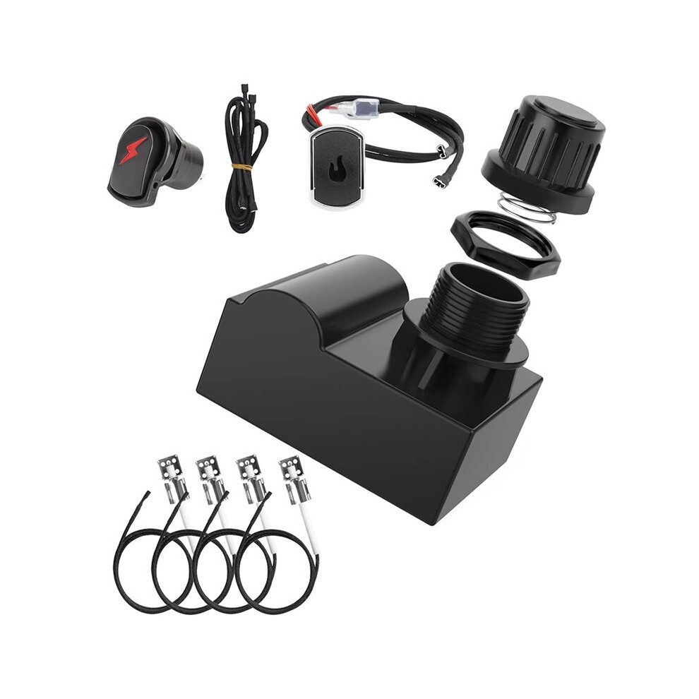 G511-0055-W1 Ignition Electronic Ignition Module & 2 Push Grill Igniters Button W/Wires For Charbroil Surefire 4 Outlets 4712276494402