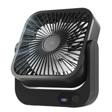 Cruise Ship Approved Magnetic Fan - Rechargeable & Plug-in, 5-Speed Adjustable, Quiet Operation, 5-12 Hour Battery Life