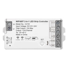 WiFi & BT 2-in-1 LED Strip Controller C21W LED Strip Dim Brightness Mobile APP  Controller Voice Control