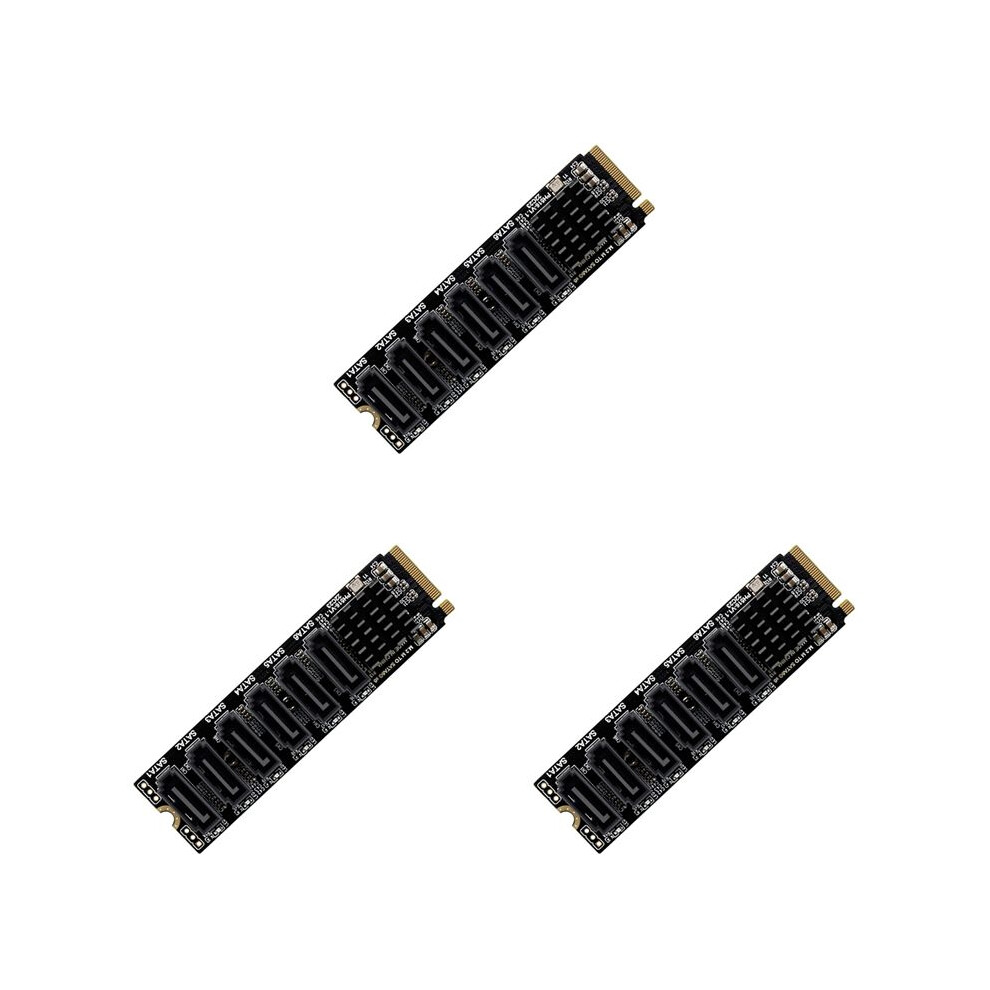 3X M.2 Nvme Pci-E Pcie X4 X8 X16 To 6 Port 3.0 Adapter Card Riser Asm1166 Chassis Server Pc Computer Expansion Card 6032923517611