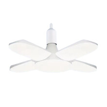56 LED-Lampen met E27-Ventilatorblad, Opvouwbaar, 28W, Wisselstroom 175-265V, 6500K, Wit, Plafondlamp voor Garage/Magazijn