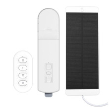 Tuya Zigbee Elektrischer Vorhangmotor Rollladenantrieb mit Solarpanel, Sprachsteuerung und Automatischem Vorhangmotor