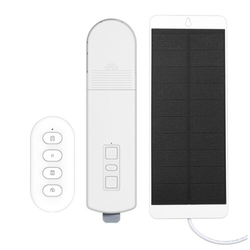 Tuya Zigbee  Electric Curtain Motor Roller Shade Driver with Solar Panel Voice Controll Automatic Curtain Motor