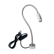 3W Magnetic Work Light LED Machine Light with Flexible Gooseneck and Magnetic Base Shop Tool Lamp for Lathe A