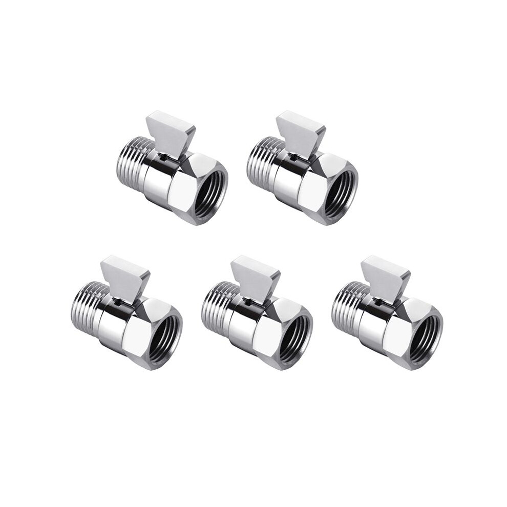 5X Water Flow Control Shut Off Valve,Brass Adjustable Water Pressure Regulator For Hand Held Shower & Bidet Sprayer 6031817348386