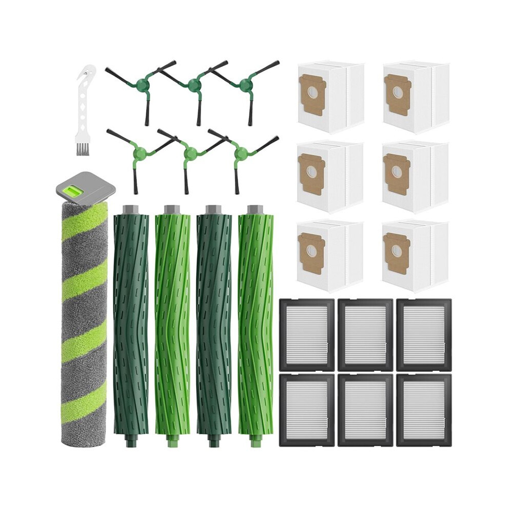 24Pcs For Max 705 Combo / 706 Combo Vacuum Parts Replacement Main Side Brush Dust Bags Filters Roller Mop 4711899763803