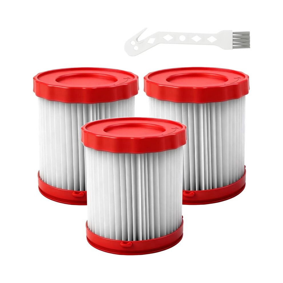 Pack Of 3 Replacement Hepa Filters For 18V Vacuum Cleaner Gas18v-3/Gas18v-10L,With Cleaning Brush,Model Vf320h 4713332079144