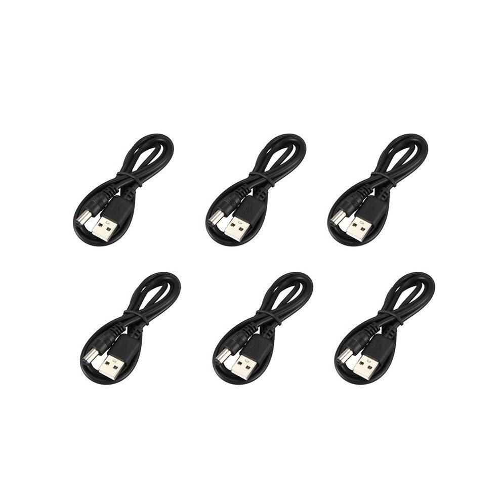 6X USB Cable 5.5mm / 2.1mm 5V   Jack Power Cable (Black, 102CM)-image-OPC-PWM27Y7-NEW