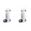 2X 4T 0.1-1L/MIN Acrylic Variable Area Flow Meter Adjustable Panel Mount Gas Rotameter Air Flow Rate Controller 1