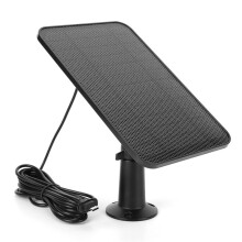 3W 6V Solarpanel, Wasserdichtes Photovoltaikpanel, 360 Verstellbare Halterung, Wiederaufladbarer Akku für Überwachungskameras