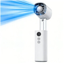 Ventilateur Portable Tout-en-un 18 000 Tr/Min avec Lumière, Ventilateur Pliable, Affichage LED, 100 Vitesses et 3 Modes D'Éclairage