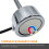 Lâmpada de Trabalho Magnética de 3W com LED, Haste Flexível e Base Magnética, Ideal para Tornos e Máquinas B 5