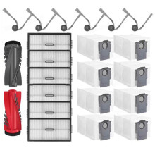 Piezas para Aspiradora Sónica para  S10 MaxV Ultra / Saros 20, Rodillo Principal, Cepillo Lateral, Filtro y Bolsa para Polvo
