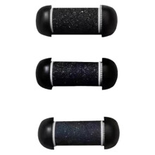 Têtes de Rechange pour Râpe à Callosités, 3 Pièces, Quartz, Grain Fin, Moyen et Gros, pour Pédicure, Lime Électrique pour les Pieds, Noir