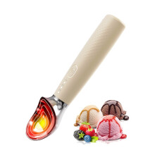 Cuchara para Helado con Calefacción, Cuchara Eléctrica con Calefacción de 3 Velocidades, Recargable Mediante USB-C de Carga Rápida, para Helado