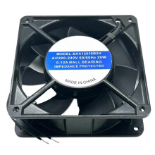 Ventilateur de Refroidissement pour Serveur SAA12038B2H, 220 V CA, 20 W, 0,12 A, 120 X 120 X 38 mm, Conception Efficace à 2 Fils