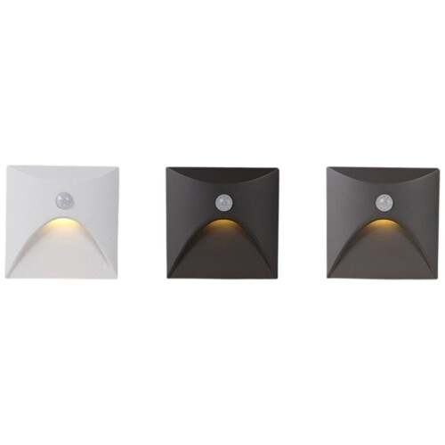 3pcs  Wall Lamp for Outdoor Lighting: Waterproof, Sensor-Controlled LED Night Light A