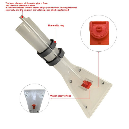 35mm Carpet Extractor Attachment for    Universal Vacuum Spraying Water Nozzle Large Translucent 1