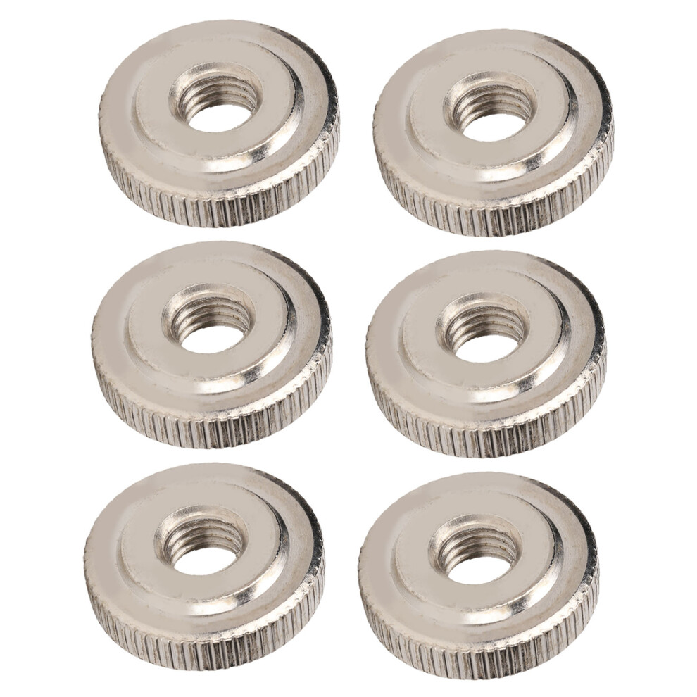 10Pcs M8 Carbon Steel Knurled Nut Nickel Plated Hand Twist Fastener 3491391695154