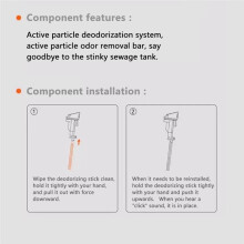 Odor Remover Stick Floor Cleaning for Uwant D5 / D5 Pro / D100 / D100 / D100 Pro Vacuum Cleaner Accessories,