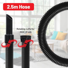 32mm Vacuum Hose Assembly for Numatic Henry George, Edward & Vacuum Cleaners 2.5m Flexible Hose Stainless Steel Fitting