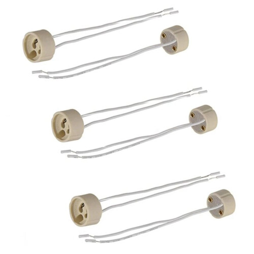 100PCS GU10 LED Bulb Holder Set with Ceramic Body and Silicone Cable 1
