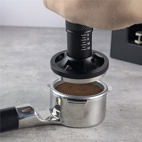 Constant Force Impact Coffee Tamper Espresso Tamper Calibrated Spring Loaded Tamper with Ripple Base Coffee Tool 53MM 1