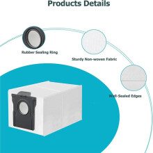 16Pack Dust Bags for L10s Ultra, X40 Ultra, X50 Ultra, L40 Ultra, for Mova E40/P10/P50 Pro Ultra Vacuum Cleaner