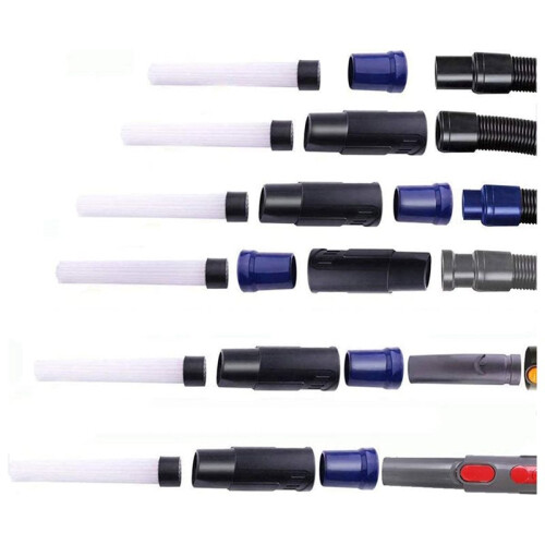 Kit de Escovas para Aspirador de Pó de 1 1/4 Polegadas, Acessórios de 1-1/4 e 1-3/8 Polegadas para Mangueira Padrão de 32 mm e 35 mm 1