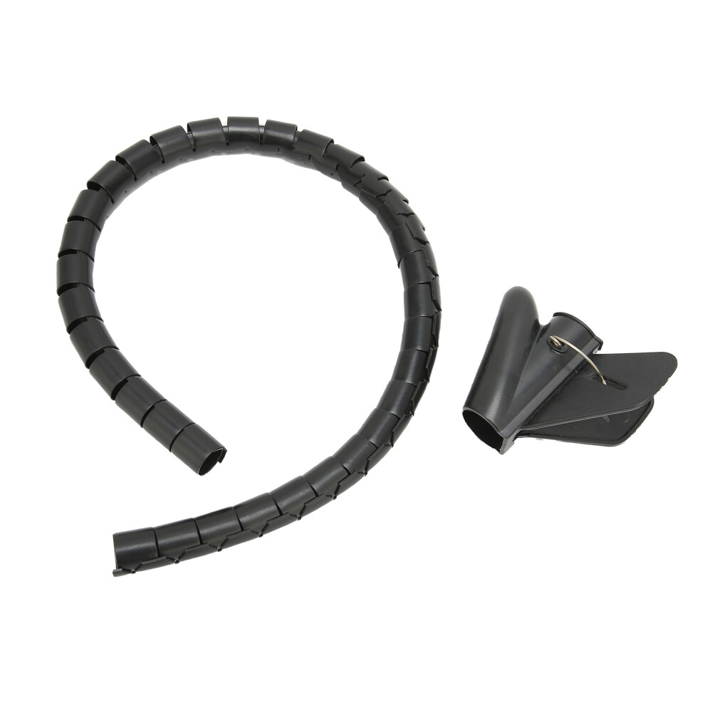 Cable Sleeve Organizer 10M Black Pe Coiled Wire Management Tube Dia16mm 8701391696071