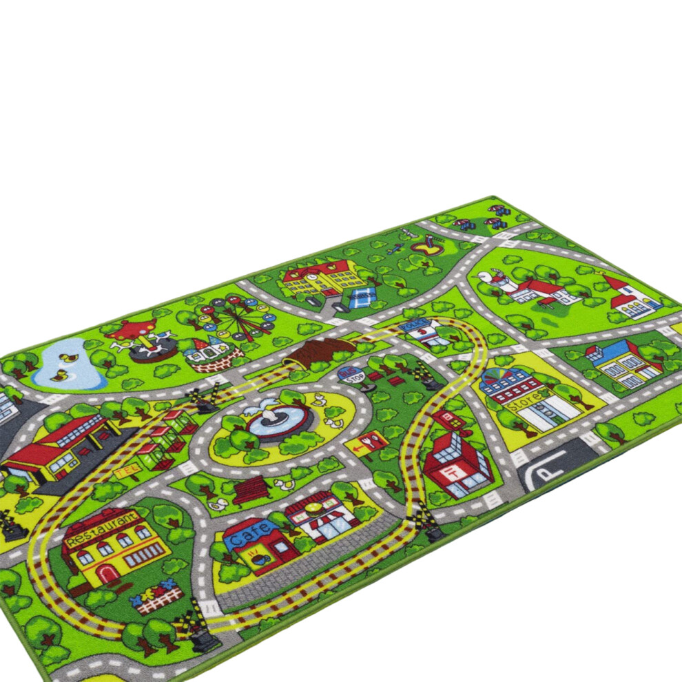 (90x140cm) Car Rug Play Mat Game Carpet Machine Washable And Anti Slip For Game