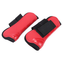 Red XL PU Horse Tendon Boots Fetlock Protectors for Horse Riding