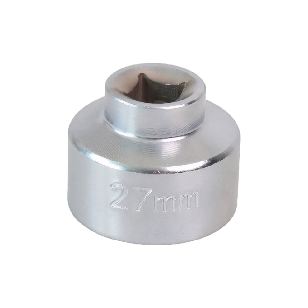 (27Mm) 6-Point Socket Replacement Low Profile Wrench Durable Tool Quick Oil Silver 5905632300410