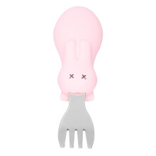 Baby Feeding Fork Spoon Set Stainless Steel Pink