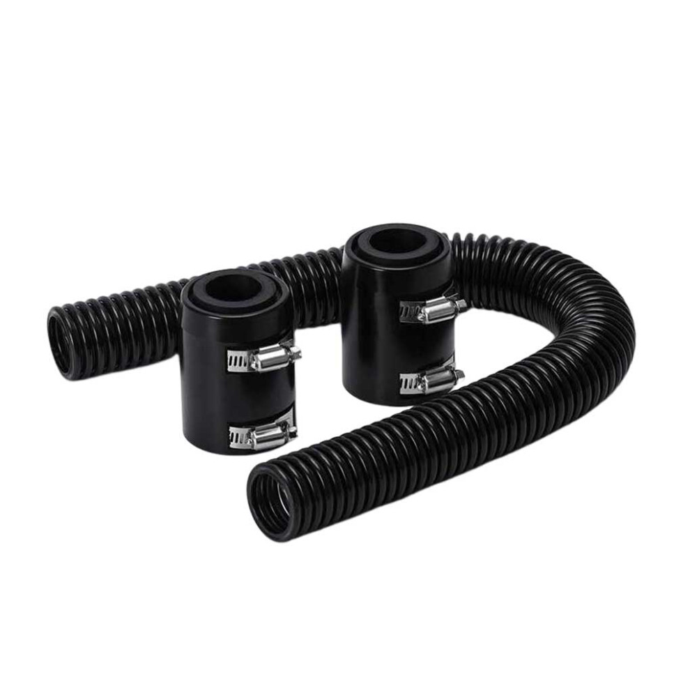 (Black) Car Radiator Flexible Stainless Steel Corrosion-Proof Coolant Hose Black 5905632299103