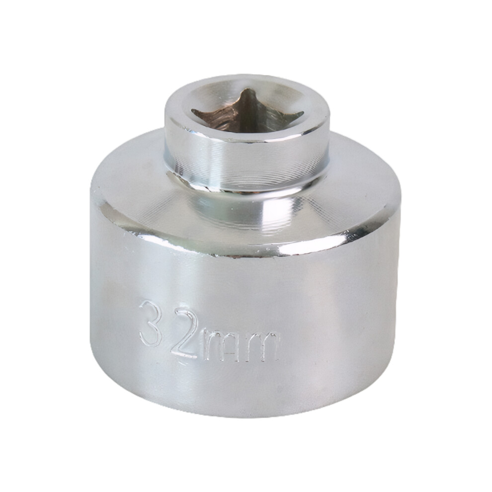 (32Mm) 6-Point Socket Replacement Low Profile Wrench Durable Tool Quick Oil Silver 5905632300458