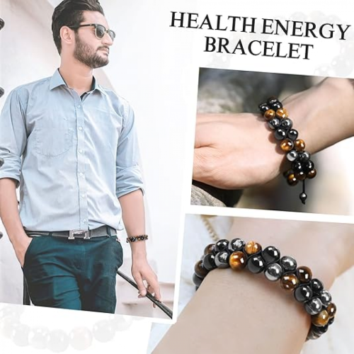 Βραχιόλι "To My Son from Mom" με ρυθμιζόμενο βραχιόλι "Tiger Eye" και τριπλή προστασία 2