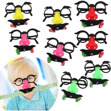 12 Pack Funny Glasses Fake Nose Eyebrows Blowing Funny Halloween Party Decoration