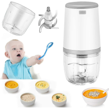 Mini blenders voor baby's, mini keukenmachine, 300 ml babyblender, mini elektrische hakmolen, mini keukenmachine met USB-oplaadfunctie,