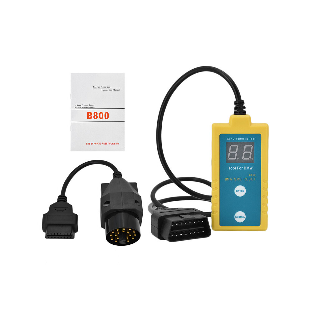B800 Srs Reset Scanner Bmw Airbag Scan Reset Tool Obdii Diagnostic Repair Tool Compatible With Bmw E36/X5/X3 Manufactured Between 1994 And 2 Light 6485316777916